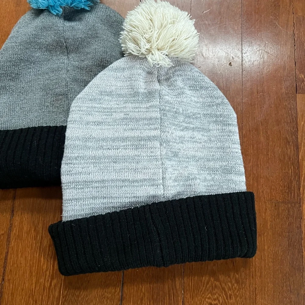 Roots Canada Kids Knit Beanie Set of 2 Gray and Pink Girls 23cm winter ski